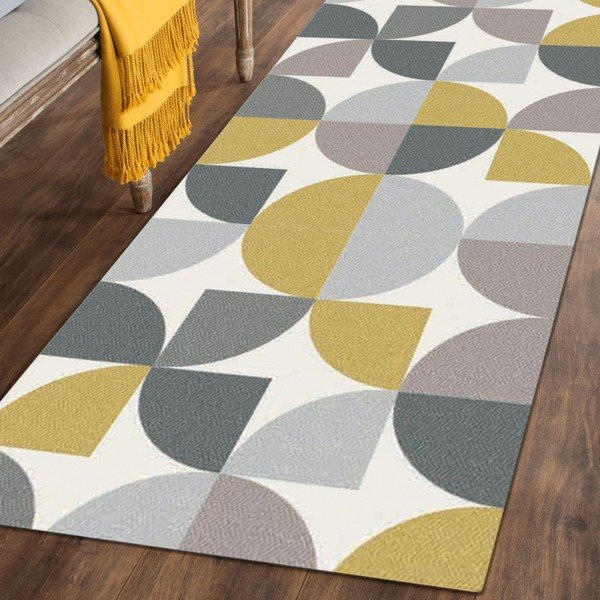 Floorita Seventy dzelteni pelēks paklājs, 60 x 140 cm-image-1