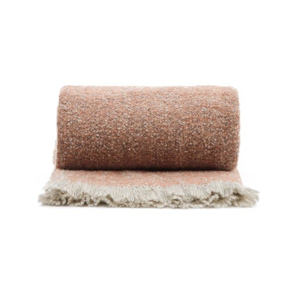 Terakotas oranžs pleds no vilnas maisījuma 130x170 cm Rodin – Kave Home