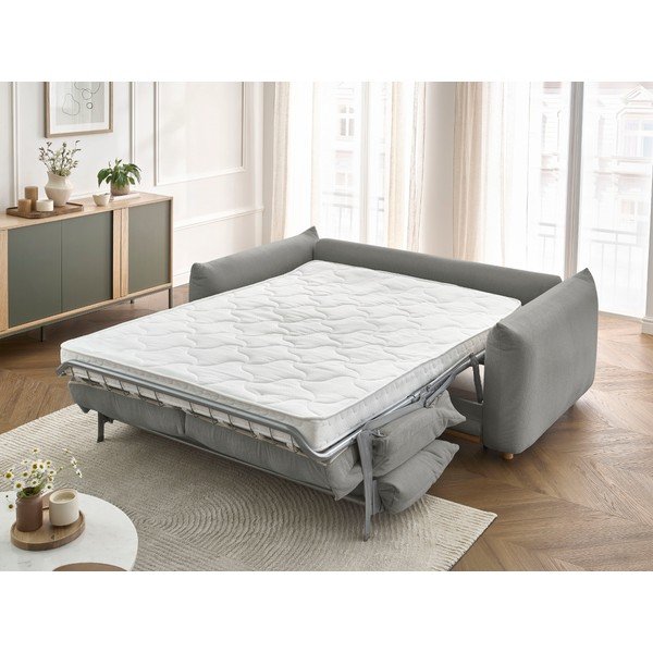 Pelēks salokāms dīvāns 214 cm Ernest – Bobochic Paris-image-1