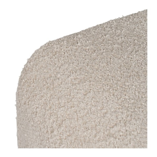 Bēšs pufs no buklē auduma Suave – Ixia-image-3