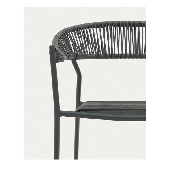 Pelēki mākslīgās rotangpalmas pusdienu krēsli (4 gab.) Futadera – Kave Home-image-4