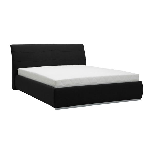Melna divguļamā gulta Mazzini Beds Luna, 140 x 200 cm