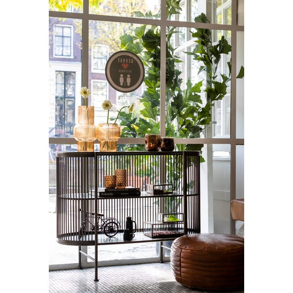 Melna metāla kumode 100x80 cm Yinthe – Light & Living-image-1