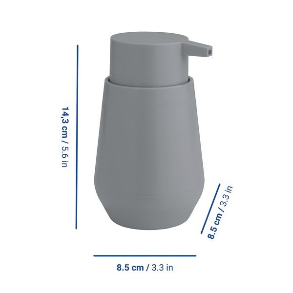Pelēks plastmasas ziepju dozators 360 ml Vara – Allstar-image-1