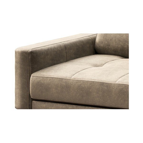 Bēšs ādas imitācijas atpūtas krēsls MESONICA Musso Tufted-image-4
