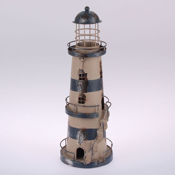Metāla piekaramais svečturis Blue Lighthouse, 32 cm