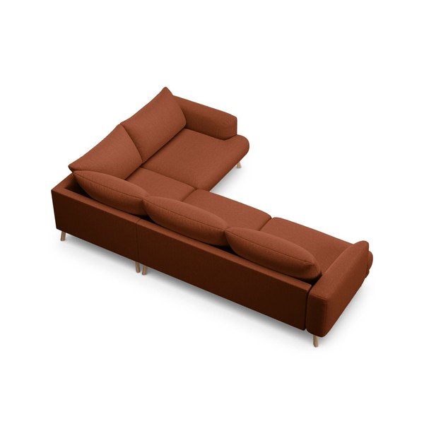 Terakotas oranžs stūra dīvāns (ar labo stūri/ar zvilni) Naomi – Micadoni -image-3