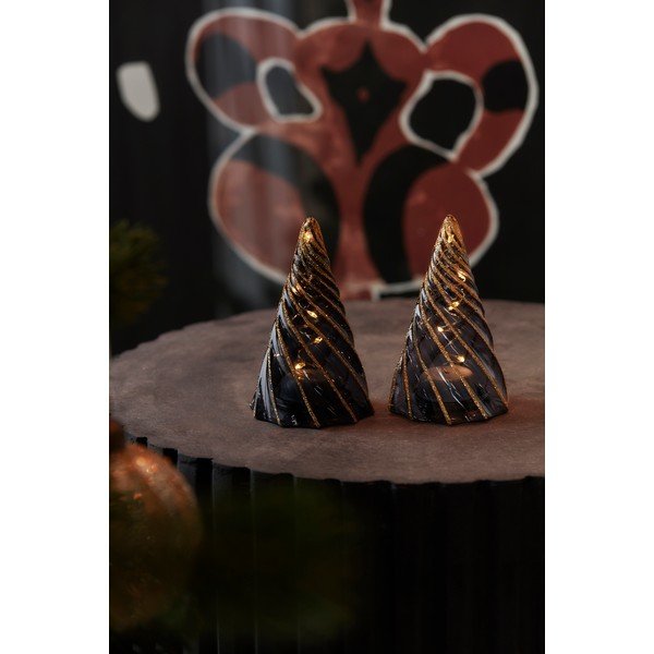 Melni gaismas dekori (2 gab.) uz baterijām ø 6 cm Vilma Tree – Sirius-image-1