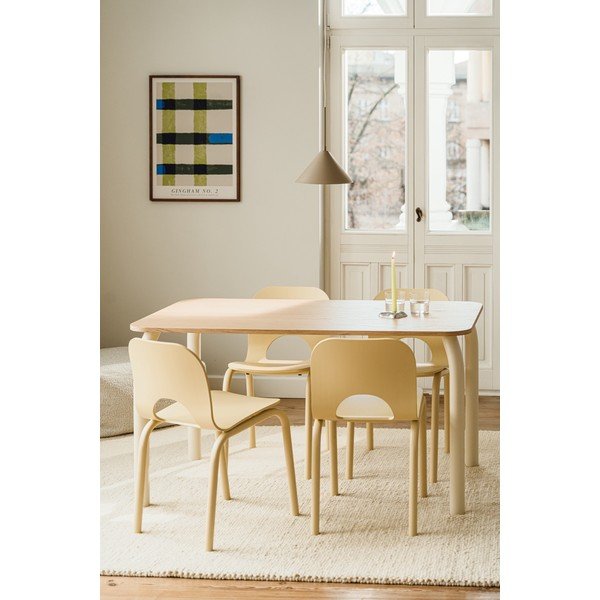 Ēdamgalds ar ozolkoka imitācijas galda virsmu 80x140 cm Meko – noo.ma-image-1