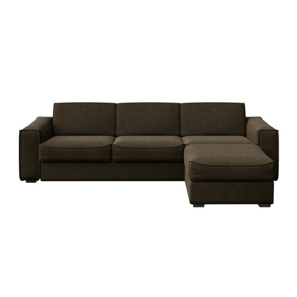 Brūns dīvāns ar maināmu sēdmoduli MESONICA Munro, 308 cm