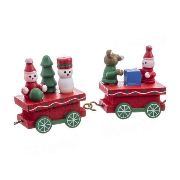 Koka Ziemassvētku figūriņa (augstums 7,5 cm) Locomotive – Casa Selección-image-2