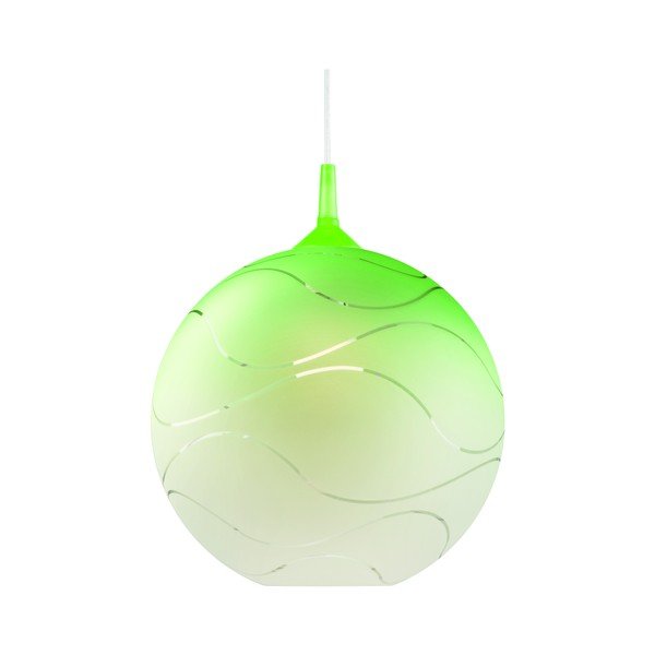 Zaļa apaļa piekaramā lampa Lamkur Waves-image-1