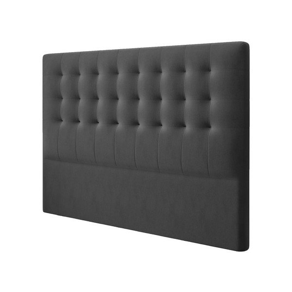 Tumši pelēks samta gultas galvgalis Windsor & Co Sofas Athena, 180 x 120 cm-image-2