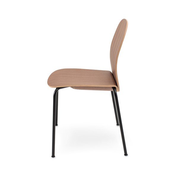 Brūni pusdienu krēsli saliekami vieni uz otra (2 gab.) ar riekstkoka imitāciju Book – Gazzda-image-2