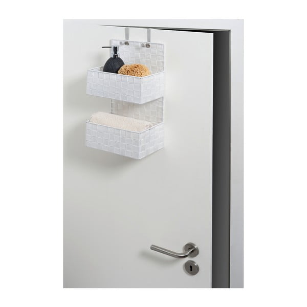 Balts divvietīgs vannas istabas organizators Wenko Adria-image-1