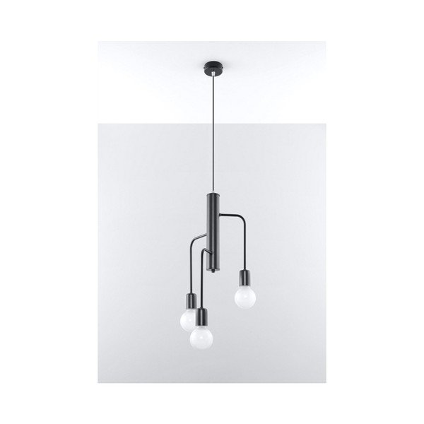 Melna griestu lampa Sollux Donato 3M-image-1