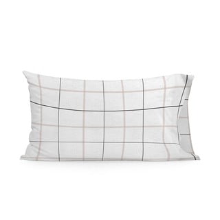 2 kokvilnas spilvendrānu komplekts Blanc Tartan, 50 x 75 cm