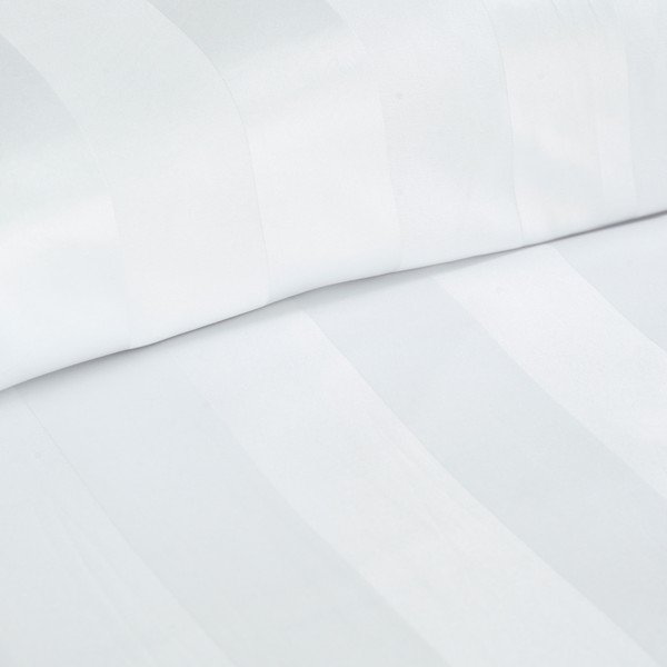 Balta divguļamā trīsdaļīga satīna gultas veļa 200x200 cm So Soft Satin Stripe – Catherine Lansfield-image-3