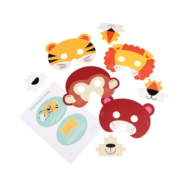 4 papīra masku komplekts Rex London Animal-image-1