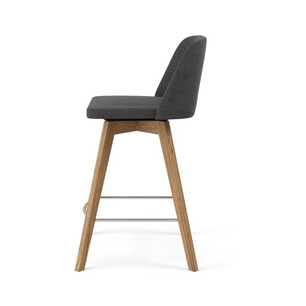 2 pelēku bāra krēslu komplekts Tenzo Tom, augstums 89 cm-image-2