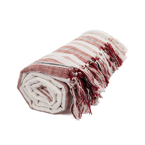 Terakotas oranžs kokvilnas pleds 150x200 cm Indira – Tiseco Home Studio-image-2