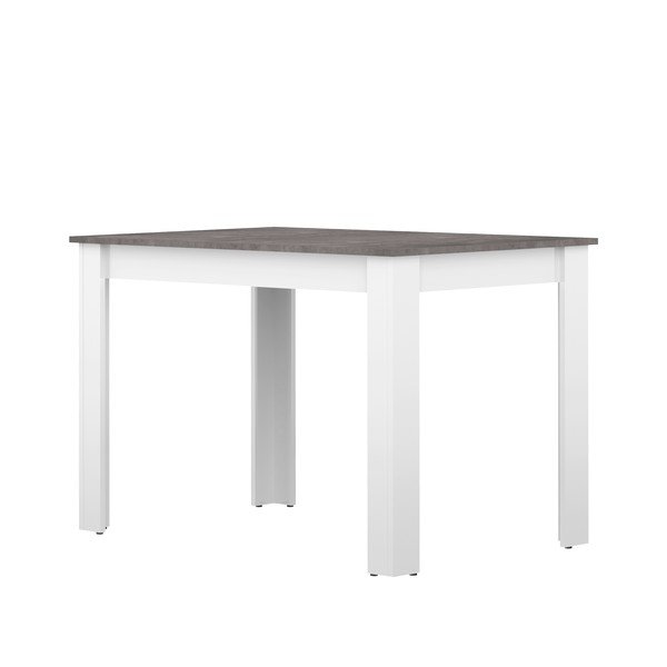 Balts ēdamgalds ar betona virsmu 110x70 cm Nice - TemaHome -image-3