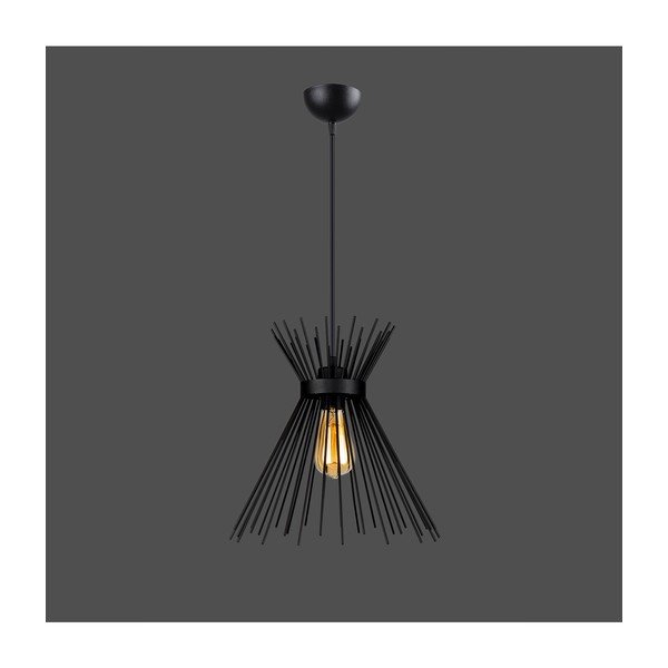 Melns metāla piekaramais gaismeklis Izmir – Squid Lighting-image-1