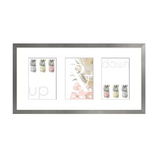 Pelēks rāmis 3 fotogrāfijām Styler Sanremo, 46 x 23 cm