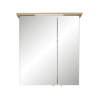 Zaļš piekaramais vannas istabas skapītis ar spoguli 60x72 cm Set 963 - Pelipal