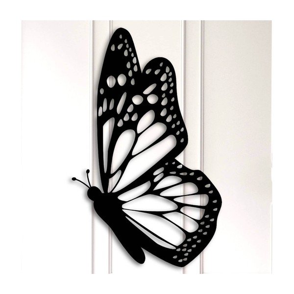 Melna sienas apdare Butterfly