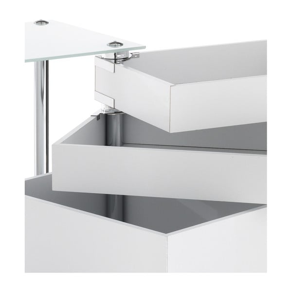 Balts plaukts uz riteņiem ar 5 atvilktnēm Tomasucci Bobo-image-2