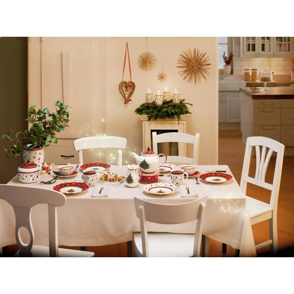 Sarkanbalts porcelāna Ziemassvētku šķīvis Toy´s Delight Villeroy&Boch, ø 24 cm-image-2