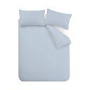 Zila divguļamā gultas veļa 200x200 cm Epping Textured Stripe – Catherine Lansfield