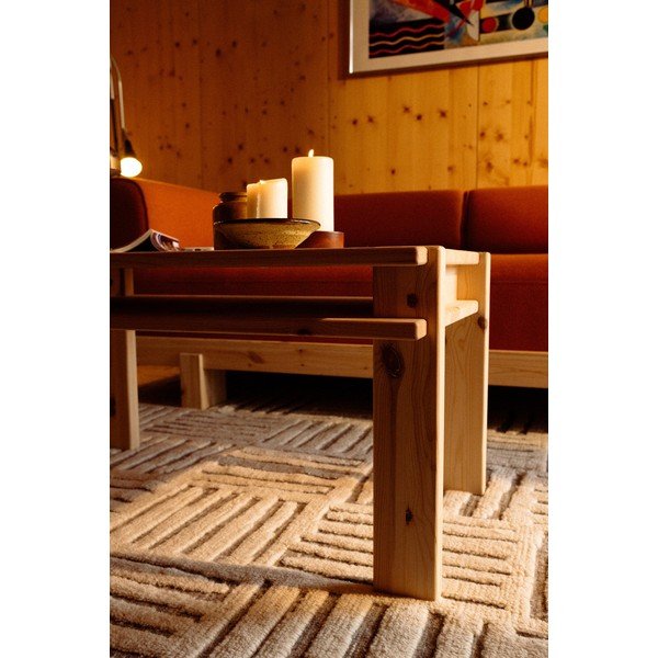 Gaiša dabīga toņa priedes masīvkoka žurnālgaldiņš 50x80 cm Tuck – Karup-image-1
