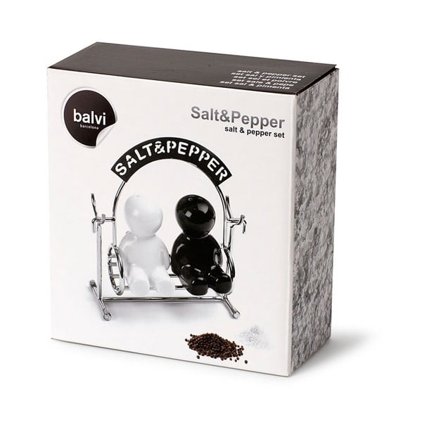 Sāls un piparu trauks ar statīvu Salt & Pepper – Balvi-image-2