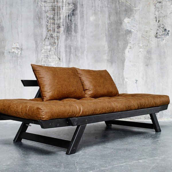 Dīvāns Karup Vintage Bebop Black/Cognac-image-2