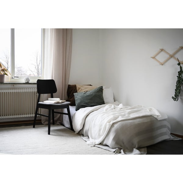 Melns pusdienu krēsls ar tumši pelēku sēdekli Rowico Nagano-image-3