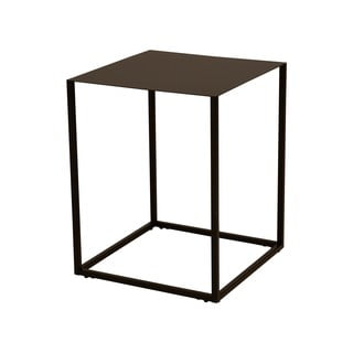 Melns metāla sānu galdiņš Canett Lite, 40 x 40 cm