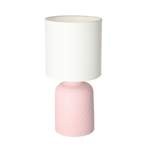 Rozā galda lampa ar auduma abažūru (augstums 32 cm) Iner – Candellux Lighting