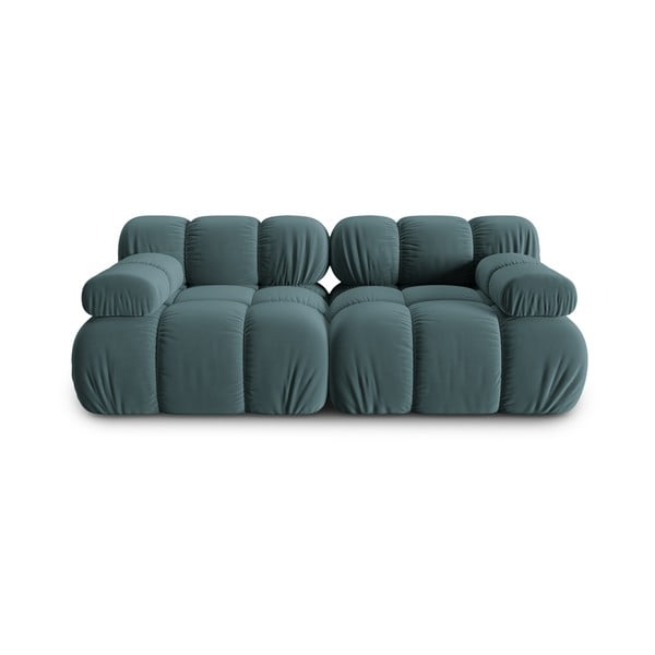 Zaļganzils samta dīvāns 188 cm Bellis – Micadoni Home