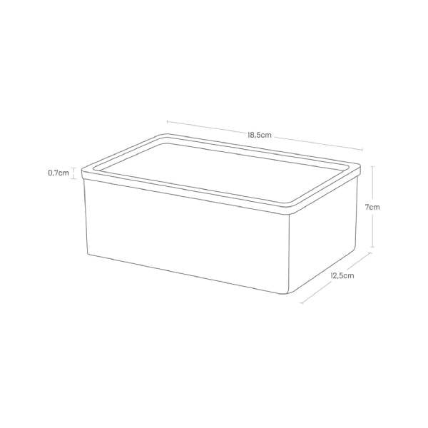 Balta uzglabāšanas kaste ar vāku 18,5x12,5x7 cm Rin – YAMAZAKI-image-3