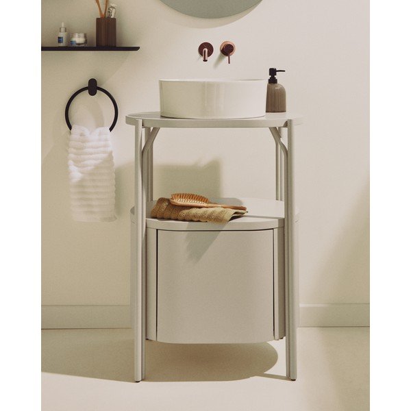 Balts skapītis zem izlietnes 60x81 cm Arely – Kave Home-image-1