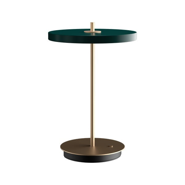 Zaļa LED galda lampa ar regulējamu spilgtumu un metāla abažūru (augstums 31 cm) Asteria Move – UMAGE