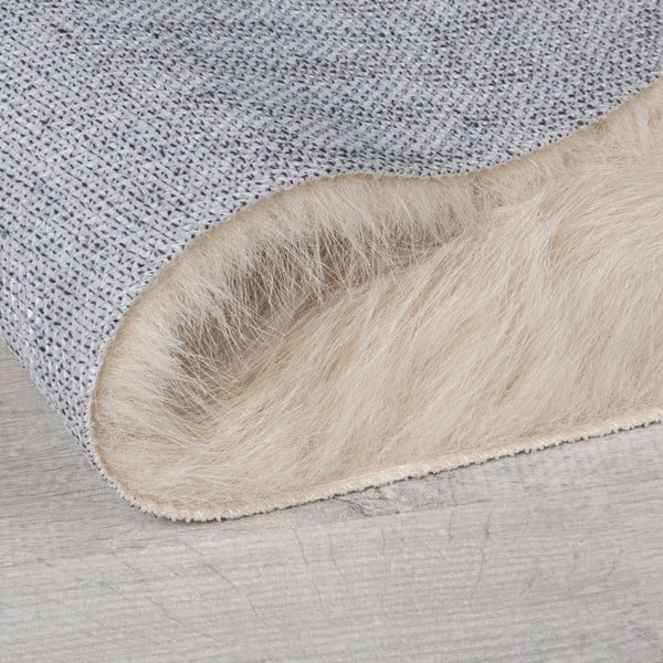 Krēmkrāsas sintētiska kažokāda 160x230 cm Waffle Faux Fur – Flair Rugs-image-3