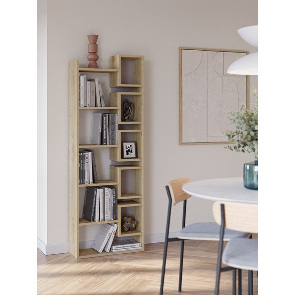 Grāmatplaukts ar ozolkoka imitāciju 60x168,5 cm Eladi – Marckeric-image-1