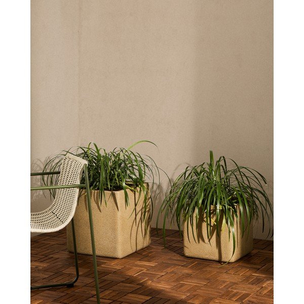 Puķu poda apvalki no mākslīgā akmens (2 gab.) Minoa – Kave Home-image-1