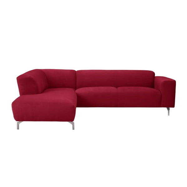 Sarkans stūra dīvāns Windsor & Co Sofas Orion, kreisais stūris