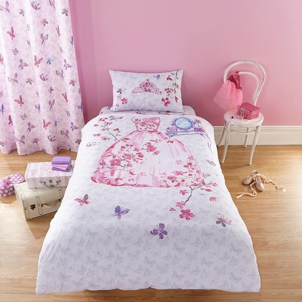 Bērnu vienvietīga gultasveļa Catherine Lansfield Glamour Princess, 135 x 200 cm