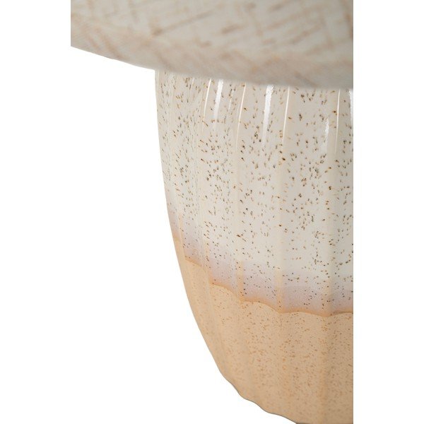 Krēmkrāsas keramikas galda lampa ar auduma abažūru (augstums 44 cm) Japandi – Mauro Ferretti-image-4