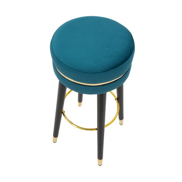 Tirkīzzila polsterēta bāra taburete (sēdekļa augstums 74 cm) Paris – Mauro Ferretti-image-2